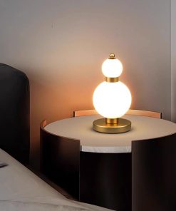 Đèn bàn bằng đồng dáng hồ lô độc đáo ZHM728