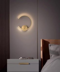 Đèn gắn tường bằng đồng hiện đại hình mặt trăng kiểu Bắc Âu ZHM140