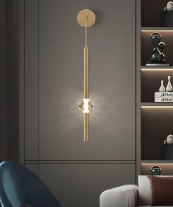 Đèn gắn tường bằng đồng pha lê hiện đại Bắc Âu ZHM138