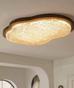 Đèn ốp trần lá vàng lấp lánh cổ điển kiểu Mỹ DG813