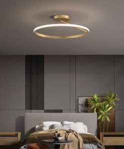 Đèn trần phòng ngủ decor vòng sáng sang trọng ZHM6644