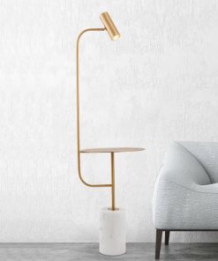 Đèn sàn đứng đế đá cẩm thạch kiểu Mỹ hiện đại MLU589