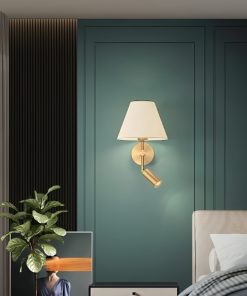 Đèn tường bằng đồng bọc vải luxury phong cách American ZHM111