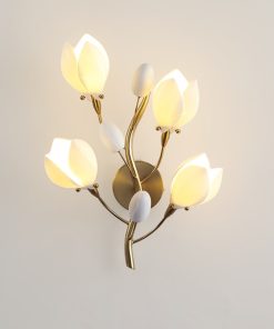 Đèn tường decor nhành hoa mộc lan cao cấp HSL489