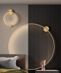 Đèn tường trang trí bằng đồng vòng trăng nghệ thuật ZHM118