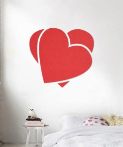 Tấm tiêu âm vải nỉ đôi tim yêu thương AS6733