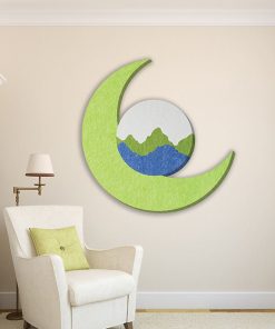 Tranh tiêu âm mặt trăng trang trí phòng khách AS4899